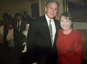 Diane Simone with George W. bush