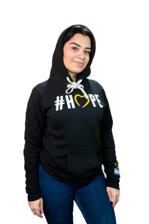 woman in hoodie