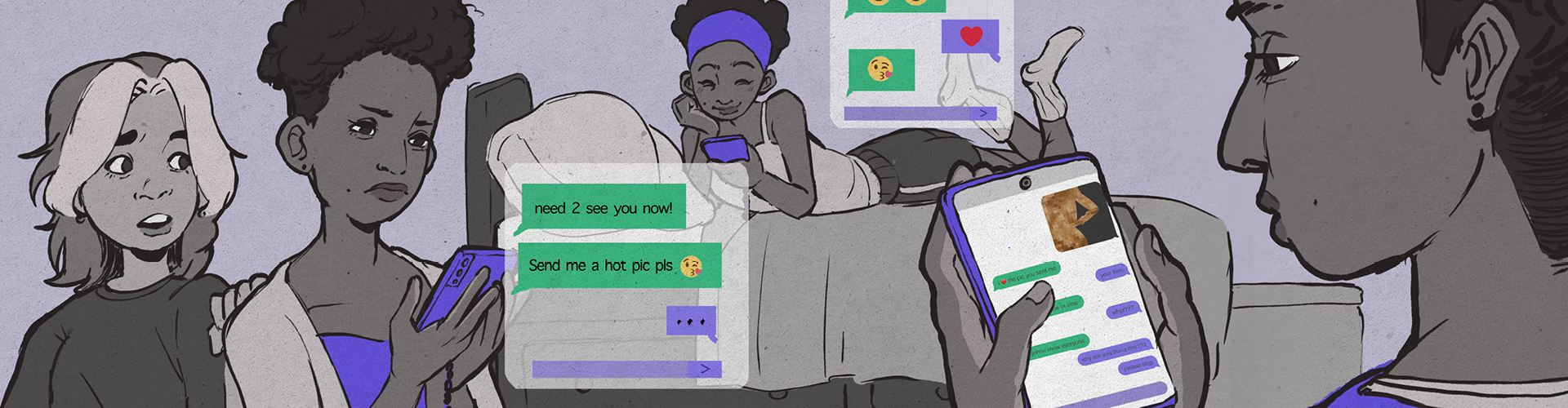 teen on phone sexting