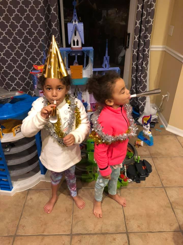 Hanna and Skye with at a birthday party